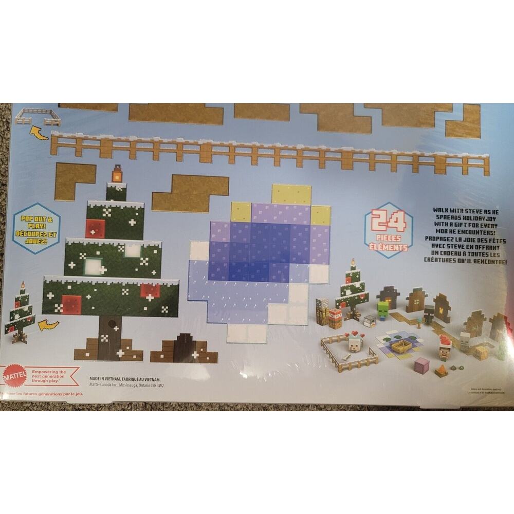 MINECRAFT 2022 Advent Calendar 24 Pieces Elements Pop Out & Play New Sealed - Picture 6 of 8